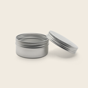 Cutie aluminiu argintie, 80ml