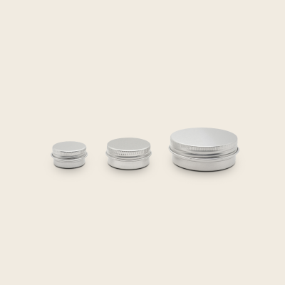 Cutie aluminiu argintie,  5ml